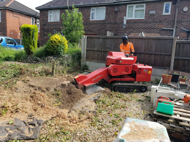 Stump grinding Culcheth, Warrington – 01.06.2018.