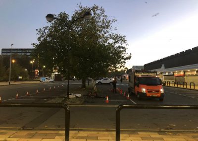 Crown reduction Salford Shopping Centre – 18.10.2018.